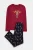 TRENDYOL MAN Heren Bordeauxrood Kerst- Lang, Regular fit Pyjama- Sets