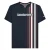 Lambretta Heren SS25 Racing Stripe T-shirt (Marine, Rood, Wit)