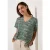 Cecil Dames V-hals blouse met print in Groen