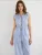 Hiccup Blouse  lichtblauw / zwart / wit