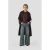 Colourful Rebel mantel met franjes en wol – donkerbruin