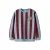 NAME IT MINI gestreepte sweater met borduursels en backprint – lichtblauw