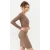 Geribbelde Bodycon Midi Jurk met V-Hals
