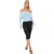 I Saw It First Dames-jersey top met lange mouwen en Bardot-halslijn (Blauw)