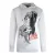 Witte hoodie met Cavalli-klasse groot tijgerlogo