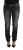 Acht Zwarte Gewassen Katoenen Lage Taille Skinny Jeans