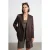 Lange Satijnen Blazer met Sjaalkraag