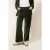 White Stuff Belle Velvet Cropped Wide Leg Dark Green