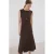 Mango midi jurk bruin