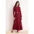 Dames maxi-jurk met platte bovenkant en hijab-model