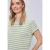 Street One Dames Shirt met hangende schouder en strepen in Groen