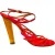 Jimmy Choo sandalen met bandjes en hakken in neonoranje en roze leer