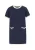 DreiMaster Klassik Gebreide jurk  navy / wit