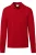 HAKRO Poloshirt lange mouw rood, Effen