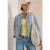 Cecil Dames Overshirt met capuchon en strepen in Blauw