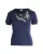 Moschino Versierd Gebreid Top in Marineblauw Wol