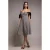 Gestreepte jurk dames Goddiva Bow A Line Midi