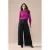 Mart Visser wide leg high waist pantalon zwart