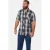 Jan Vanderstorm geruit overhemd +FIT Collectie Plus Size – donkerblauw