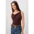TRENDYOLMİLLA Dames Bruin Effen Mouwloos Getailleerd Blouses