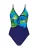 C&City Badpak  indigo / azuur / pasteelgeel / groen
