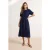 TRENDYOLMİLLA Dames Donkerblauw Effen Midi Kort Casual A-lijn Jurken