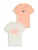 TOM TAILOR Shirt  lichtoranje / zwart / wit