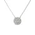 Ketting “cirkel diamant” zirkoniumoxiden en 925 zilver