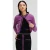 Karl Lagerfeld Textured Classic Knit Cardigan Iris Orchid/black