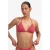 Beachlife voorgevormde triangel bikinitop met textuur koraalrood