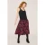 White Stuff Maeva Midi Skirt Black Printed