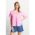 Rich & Royal V-neck Linen Blouse Sustainable Sorbet Pink