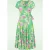 Topvintage exclusive ~ Layla floral cross over jurk in groen en multi