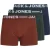 Jack & Jones Heren boxershorts trunks sense 3-pack rood/groen/blauw