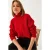 Gestreepte Kraag Cropped Trui