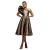 Asymmetrische Midi Schaatser Jurken in Jacquard Dames Goddiva
