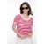 Geisha 54301-10 010 top knitted short sleeves off-white/coral/cyclame