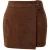 Trendyol Curve Dames Bruin Effen Kort / Mini Grote maten Rokken