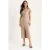 V-hals Midi-jurk met knoopsluiting