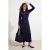 Trendyol Modest Dames Donkerblauw Effen Maxi Lang Casual A-lijn Modest Jurken