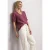 Blouse met korte mouwen, V-hals en ruches