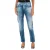 Lange denim broek met rechte zoom gesneden 10DBF0667 vrouw