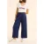 ICode Indigo Pleated Wide-leg Trousers Indigo