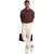Ted Baker Herenpolo met korte mouwen en geometrisch jacquardpatroon (Maroon)