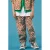 NAME IT KIDS barrel casual broek met print – bruin