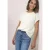 Street One Dames 2-in-1-Shirt van chiffon met boothals in Wit