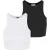 Urban Classics Dames geribde organic gewatteerde top (set van 2)