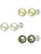 Valero Pearls Oorbellen  riet / pastelgroen / zilver