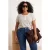 Trendyol Curve Dames Geel Gestreept Kort Getailleerd Grote maten T-shirts