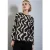 Street One Dames Gezellig jacquard overhemd in Zwart